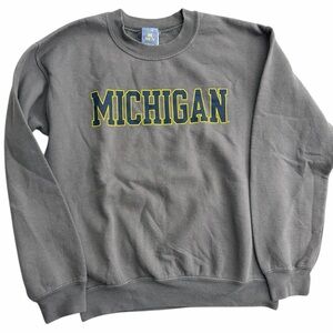 M‎ Den Michigan Wolverines Crewneck Sweatshirt Gray Men’s Small NCAA